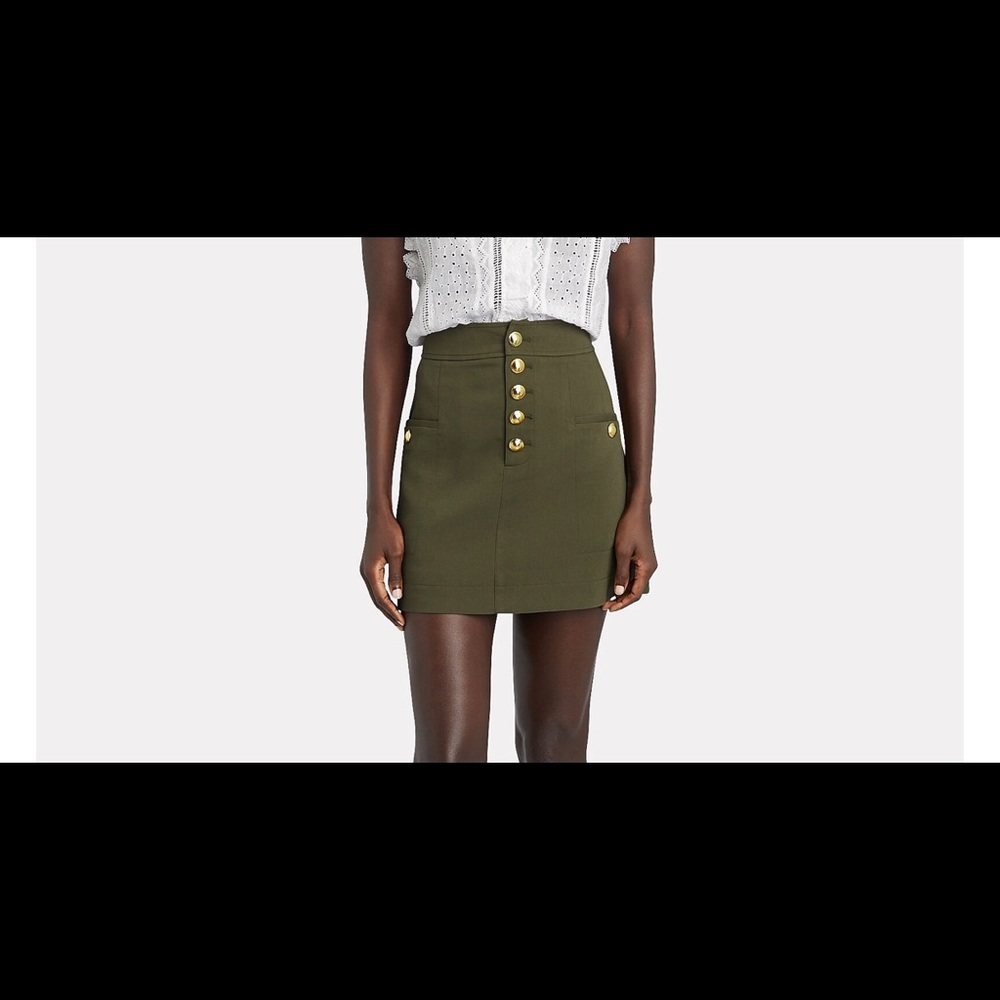 Intermix Green Mini Skirt
